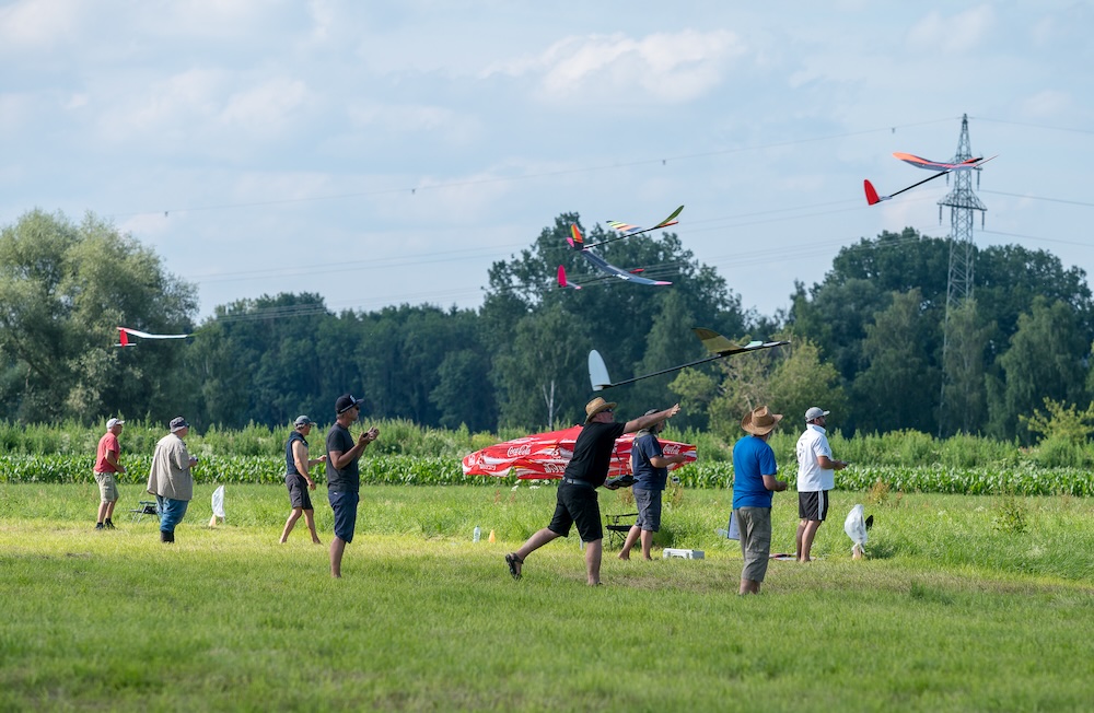 Start bei einem F5J Wettbewerb